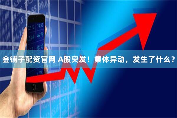 金铺子配资官网 A股突发！集体异动，发生了什么？